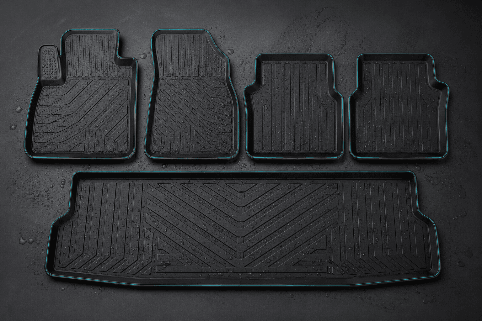 All-Weather Floor Mat Set — 4 trim-to-fit floor mats, 1 boot liner mat